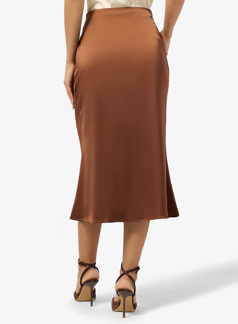 Ginger Satin Midi Skirt - Image 2